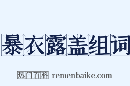 暴衣露盖组词是什么意思的图片